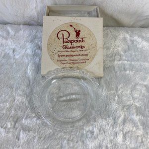 Vintage Pairpoint Glass Company Clear FIN WHALE Plate Ocean Sea Animal